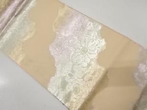 道長取りに辻ヶ花模様織り出し　名古屋帯